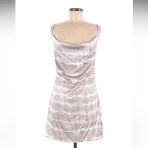 Style Rack Gray Satin Mini Dress